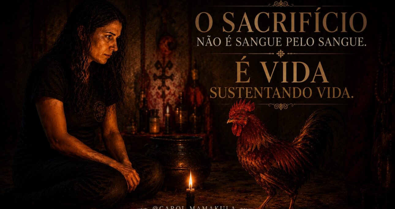 O Sacrifício não é sangue pelo sangue. É vida sustentando vida.